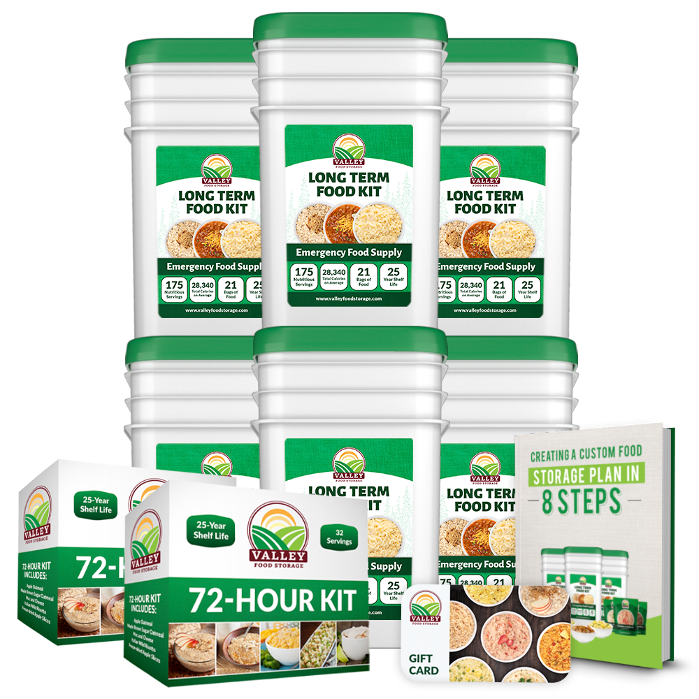 6 Emergency Kits + 5 Free Gifts! From Valley Food Storage