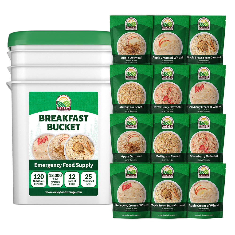 Breakfast Bucket - 120 Servings From Valley Food Storage