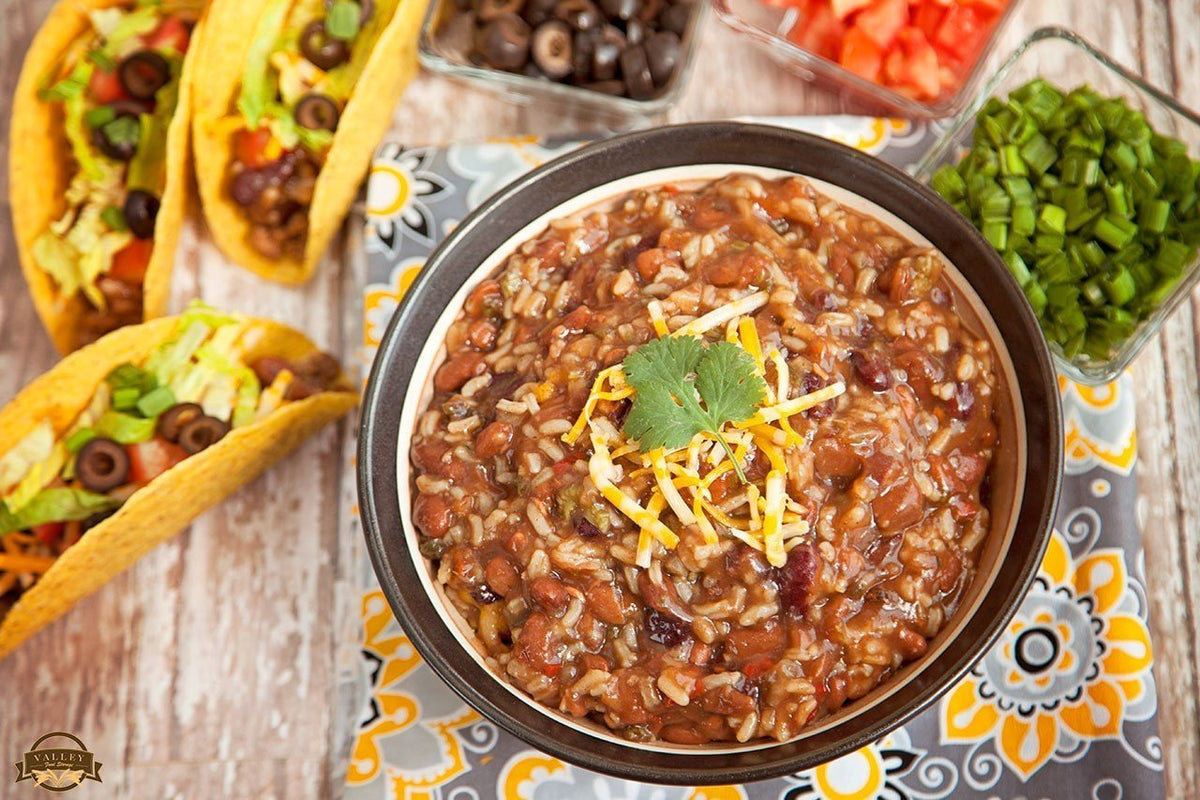 Enchilada Beans and Rice | 10 Pack + Bucket ENTREE From Valley Food Storage
