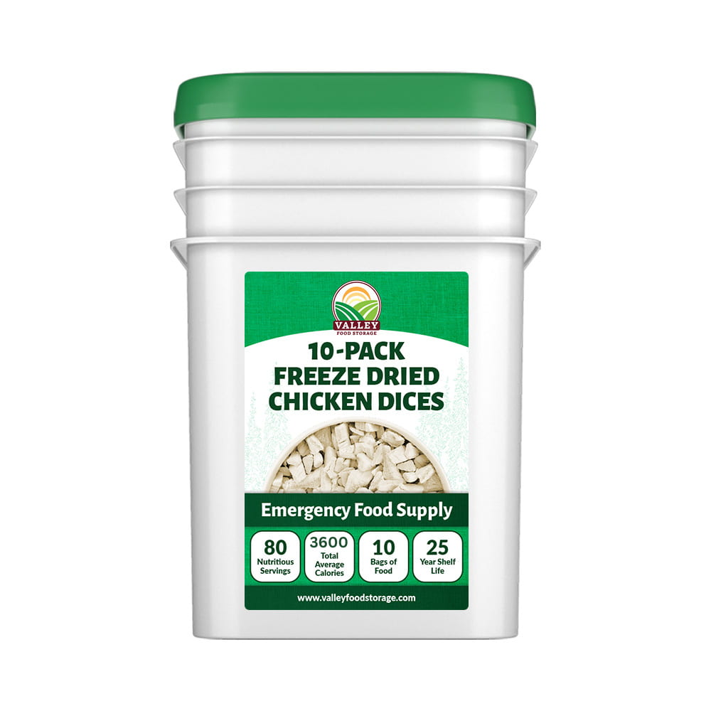 Freeze-Dried Chicken Dices Freeze-Dried Chicken Dices From Valley Food Storage