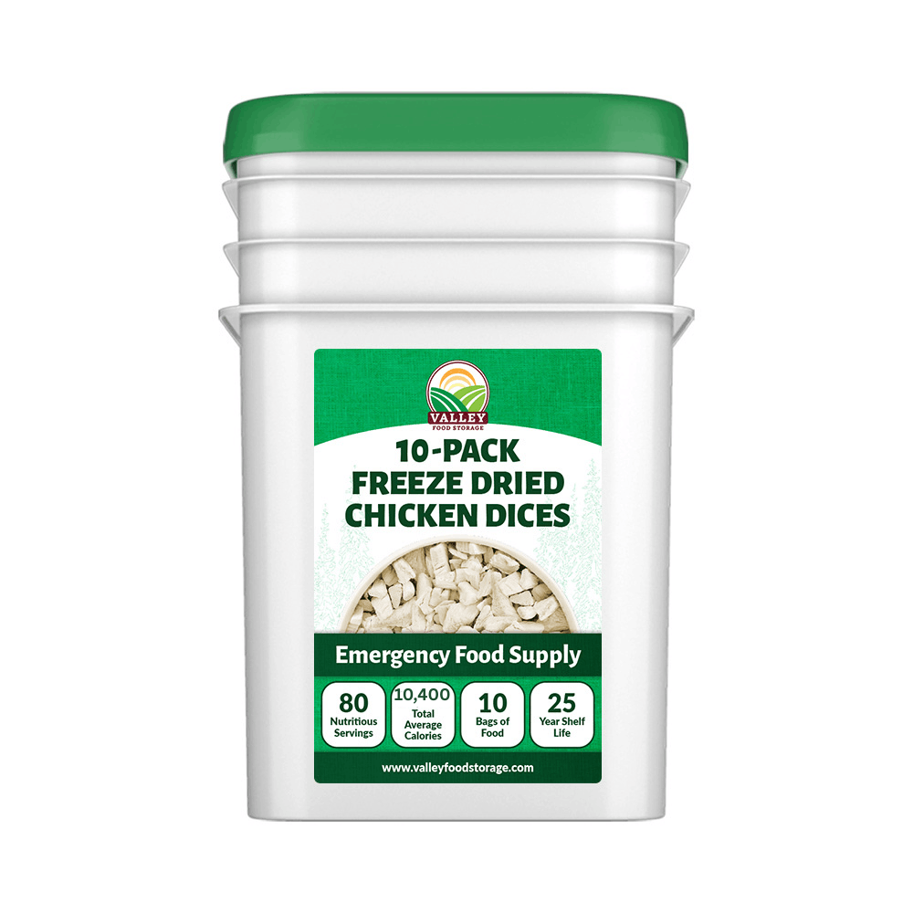 Freeze-Dried Chicken Dices Freeze-Dried Chicken Dices From Valley Food Storage