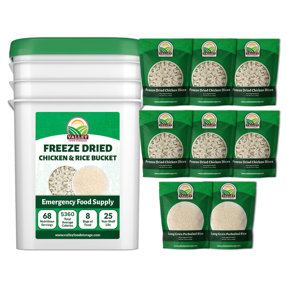 Freeze-Dried Chicken & Rice Bucket Freeze-Dried Chicken & Rice Bucket From Valley Food Storage