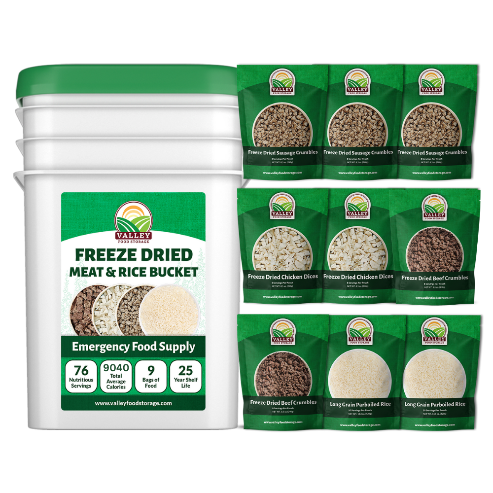 Freeze Dried Meat & Rice Bucket Freeze Dried Meat & Rice Bucket From Valley Food Storage