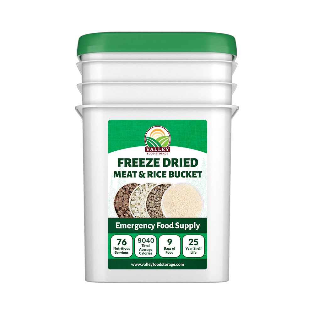 Freeze Dried Meat & Rice Bucket Freeze Dried Meat & Rice Bucket From Valley Food Storage