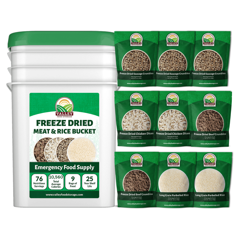 Freeze Dried Meat & Rice Bucket Freeze Dried Meat & Rice Bucket From Valley Food Storage