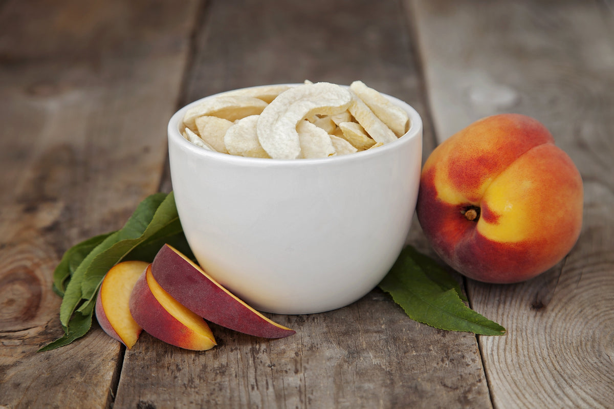 Freeze Dried Peach Slices From Valley Food Storage