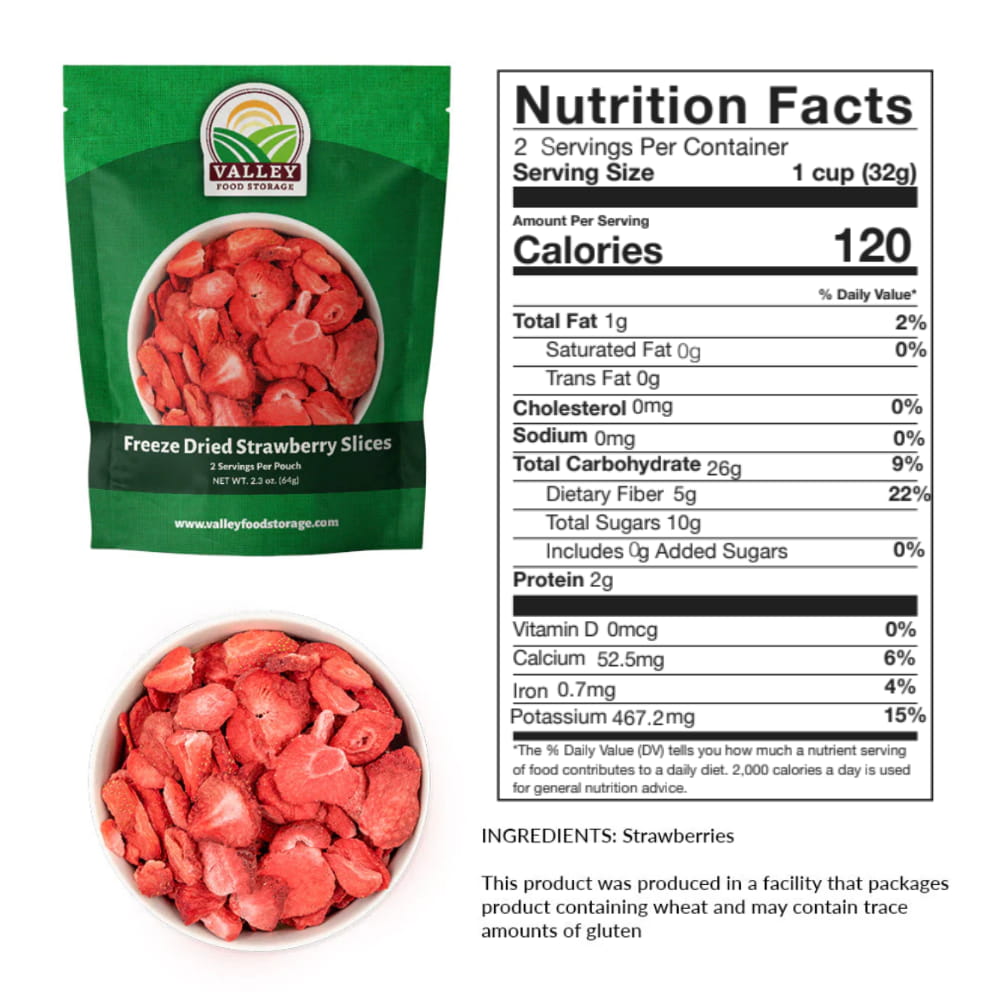 Freeze Dried Strawberry Slices Freeze Dried Strawberry Slices From Valley Food Storage
