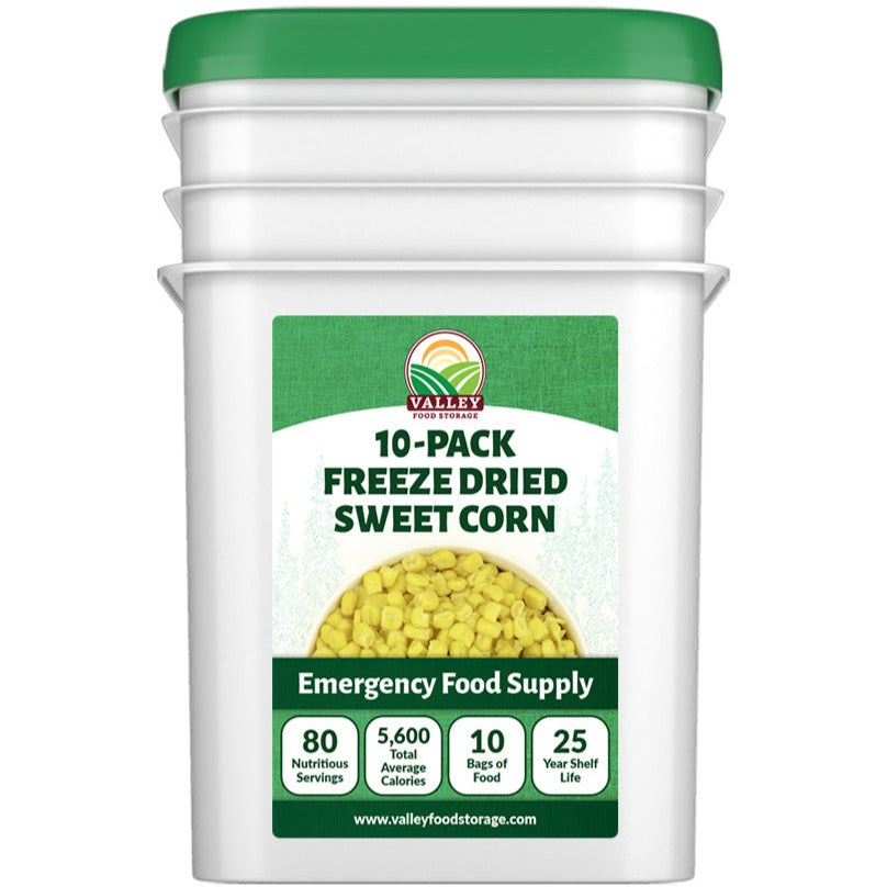 10-Pack Freeze Dried Corn From Valley Food Storage