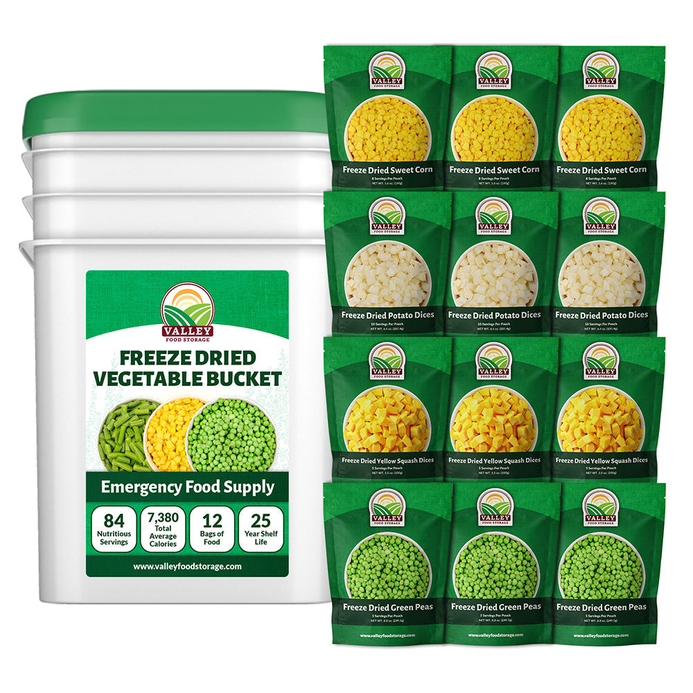 Freeze Dried Vegetables Bucket Freeze Dried Vegetables in Bulk | Buy a Freeze Dried Veggies Bucket Online From Valley Food Storage