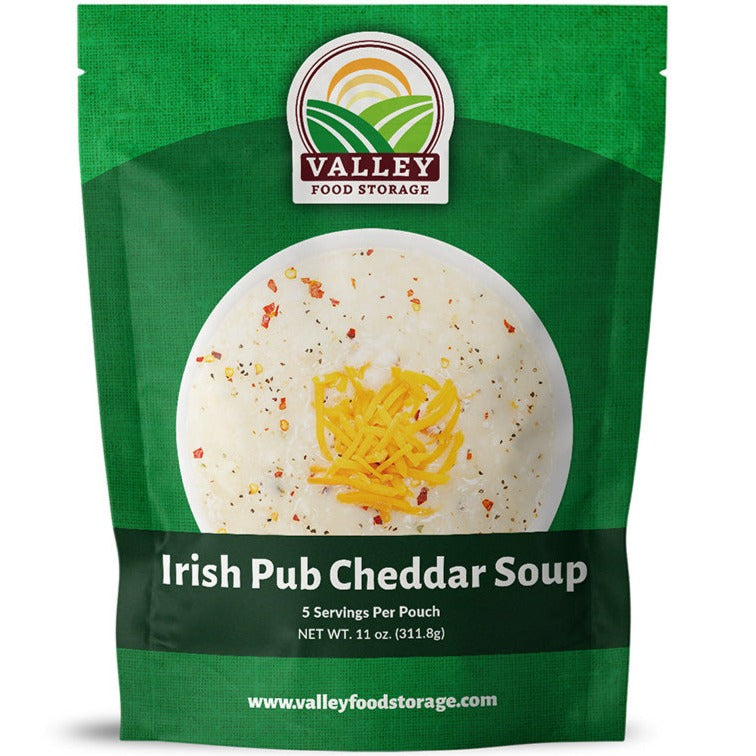 Irish Pub Cheddar Potato Soup | 10 Pack + Bucket ENTREE From Valley Food Storage
