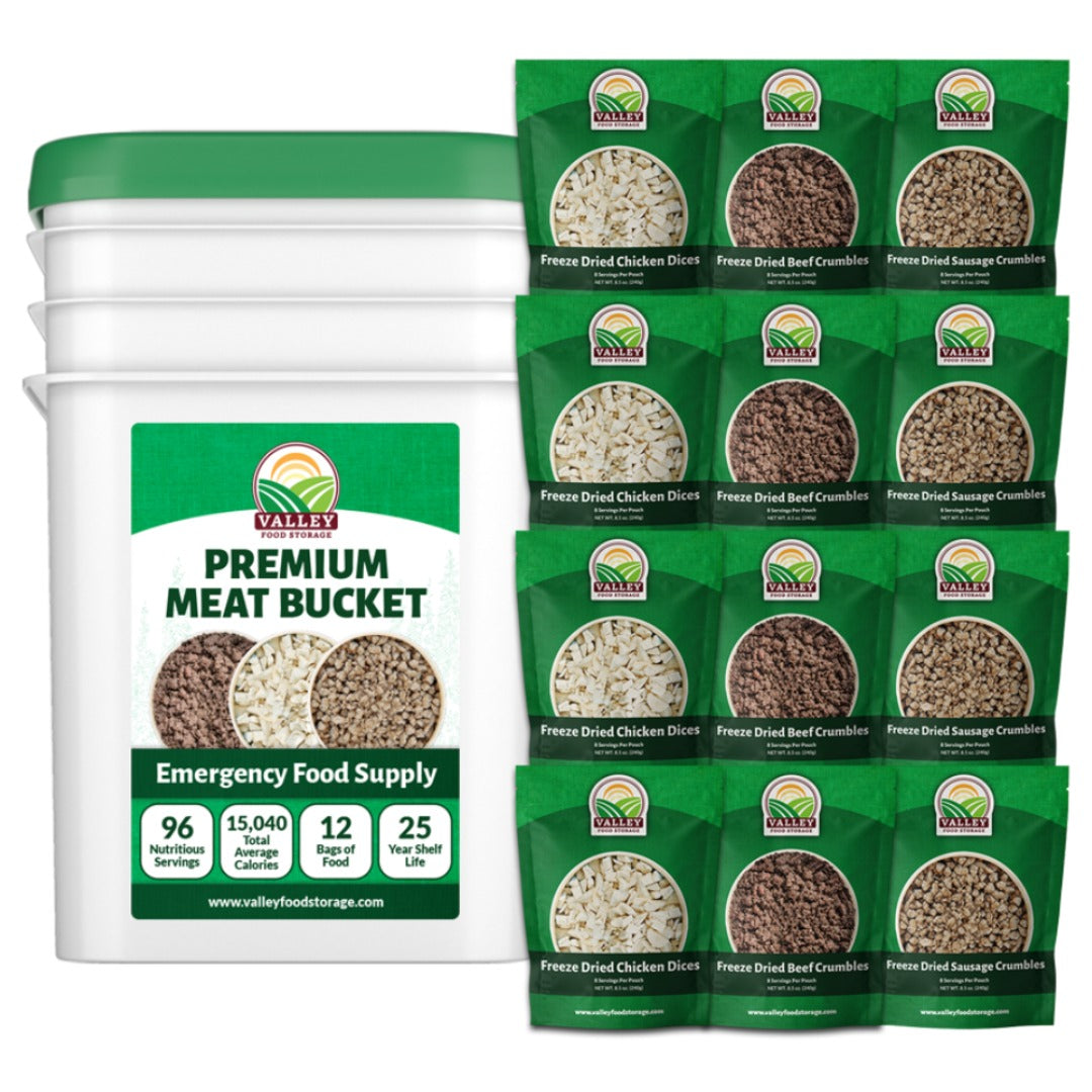 Premium Freeze-Dried Meat Bucket Premium Freeze-Dried Meat Bucket From Valley Food Storage