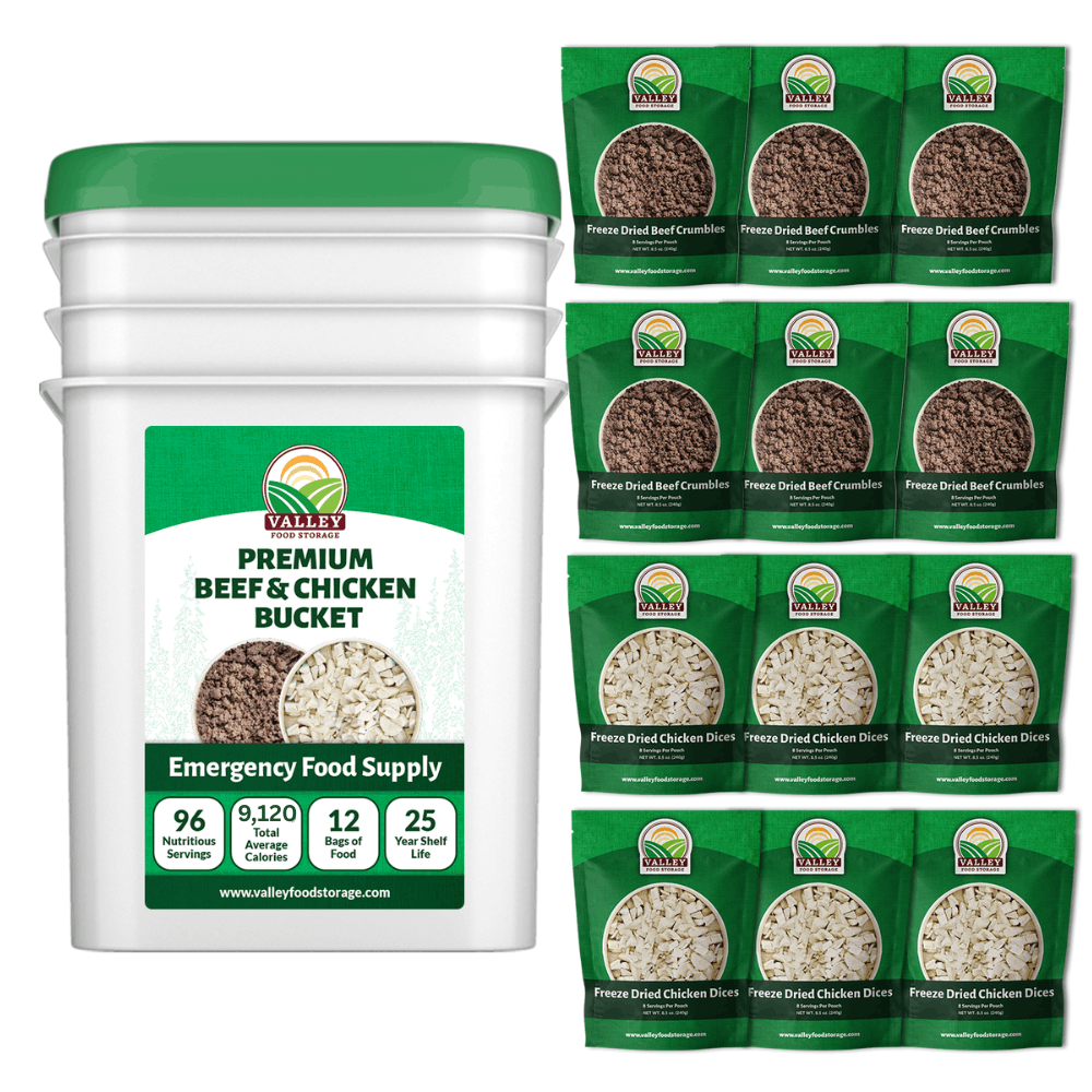 Premium Freeze-Dried Meat Bucket Premium Freeze-Dried Meat Bucket From Valley Food Storage