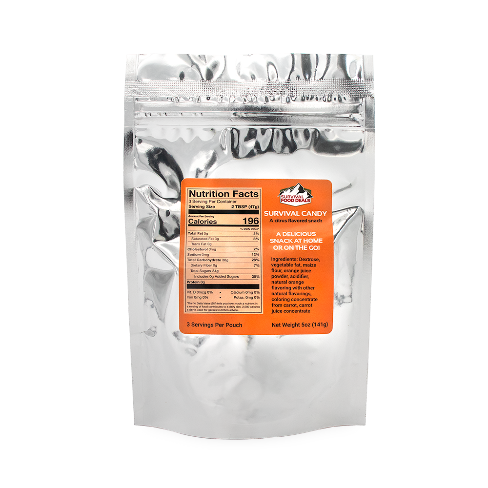 Survival Candy Carbohydrate Booster - Orange Flavor From Valley Food Storage