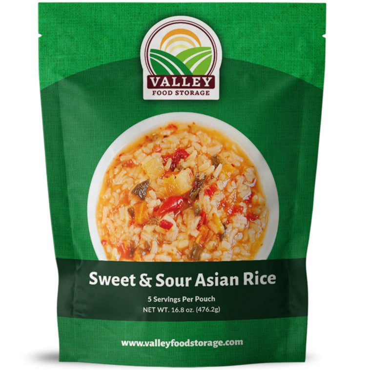 Sweet and Sour Asian Rice | 10 Pack + Bucket ENTREE From Valley Food Storage